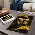 Personalized Hawks Football Puzzle Easter Egg Pattern Brown Gold Tribal Dot Art Style