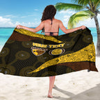 Personalized Hawks Football Sarong Easter Egg Pattern Brown Gold Tribal Dot Art Style