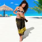 Personalized Hawks Football Sarong Easter Egg Pattern Brown Gold Tribal Dot Art Style