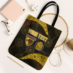 Personalized Hawks Football Tote Bag Easter Egg Pattern Brown Gold Tribal Dot Art Style