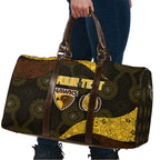 Personalized Hawks Football Travel Bag Easter Egg Pattern Brown Gold Tribal Dot Art Style