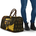 Personalized Hawks Football Travel Bag Easter Egg Pattern Brown Gold Tribal Dot Art Style