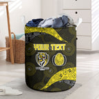 Personalized Richmond Football Laundry Basket Easter Egg Pattern Yellow Black Tribal Dot Art Style