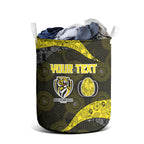 Personalized Richmond Football Laundry Basket Easter Egg Pattern Yellow Black Tribal Dot Art Style