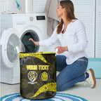 Personalized Richmond Football Laundry Basket Easter Egg Pattern Yellow Black Tribal Dot Art Style