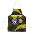 Personalized Richmond Football Apron Easter Egg Pattern Yellow Black Tribal Dot Art Style