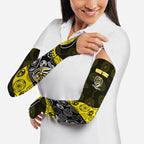 Personalized Richmond Football Arm Sleeves Easter Egg Pattern Yellow Black Tribal Dot Art Style