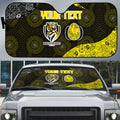 Personalized Richmond Football Auto Sun Shade Easter Egg Pattern Yellow Black Tribal Dot Art Style