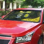 Personalized Richmond Football Auto Sun Shade Easter Egg Pattern Yellow Black Tribal Dot Art Style