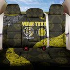 Personalized Richmond Football Back Car Seat Cover Easter Egg Pattern Yellow Black Tribal Dot Art Style