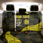 Personalized Richmond Football Back Car Seat Cover Easter Egg Pattern Yellow Black Tribal Dot Art Style