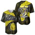 Personalized Richmond Football Baseball Jersey Easter Egg Pattern Yellow Black Tribal Dot Art Style