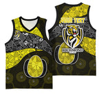 Personalized Richmond Football Basketball Jersey Easter Egg Pattern Yellow Black Tribal Dot Art Style