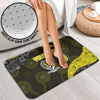 Personalized Richmond Football Bathroom Set Easter Egg Pattern Yellow Black Tribal Dot Art Style