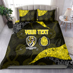 Personalized Richmond Football Bedding Set Easter Egg Pattern Yellow Black Tribal Dot Art Style