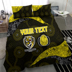 Personalized Richmond Football Bedding Set Easter Egg Pattern Yellow Black Tribal Dot Art Style