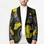 Personalized Richmond Football Blazer Easter Egg Pattern Yellow Black Tribal Dot Art Style