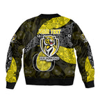 Personalized Richmond Football Bomber Jacket Easter Egg Pattern Yellow Black Tribal Dot Art Style