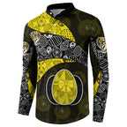 Personalized Richmond Football Button Sweatshirt Easter Egg Pattern Yellow Black Tribal Dot Art Style