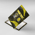 Personalized Richmond Football Canvas Wall Art Easter Egg Pattern Yellow Black Tribal Dot Art Style