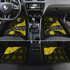 Personalized Richmond Football Car Mats Easter Egg Pattern Yellow Black Tribal Dot Art Style