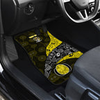 Personalized Richmond Football Car Mats Easter Egg Pattern Yellow Black Tribal Dot Art Style
