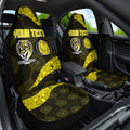 Personalized Richmond Football Car Seat Cover Easter Egg Pattern Yellow Black Tribal Dot Art Style