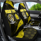 Personalized Richmond Football Car Seat Cover Easter Egg Pattern Yellow Black Tribal Dot Art Style