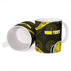 Personalized Richmond Football Ceramic Mug Easter Egg Pattern Yellow Black Tribal Dot Art Style