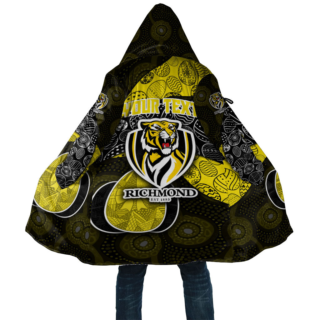 Personalized Richmond Football Cloak Easter Egg Pattern Yellow Black Tribal Dot Art Style