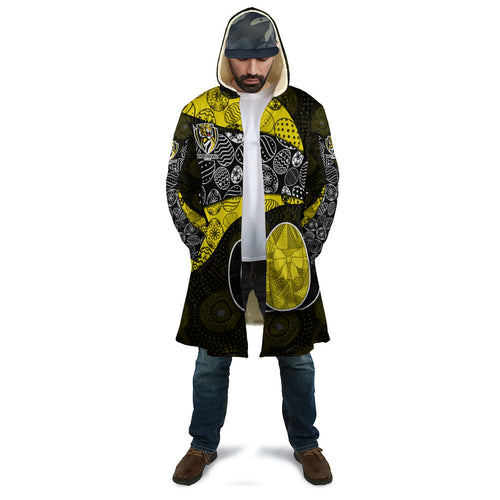 Personalized Richmond Football Cloak Easter Egg Pattern Yellow Black Tribal Dot Art Style