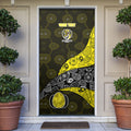 Personalized Richmond Football Door Cover Easter Egg Pattern Yellow Black Tribal Dot Art Style
