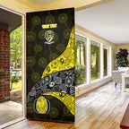 Personalized Richmond Football Door Cover Easter Egg Pattern Yellow Black Tribal Dot Art Style