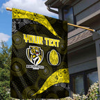 Personalized Richmond Football Garden Flag Easter Egg Pattern Yellow Black Tribal Dot Art Style