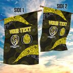 Personalized Richmond Football Garden Flag Easter Egg Pattern Yellow Black Tribal Dot Art Style