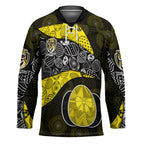 Personalized Richmond Football Hockey Jersey Easter Egg Pattern Yellow Black Tribal Dot Art Style
