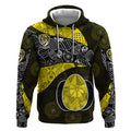 Personalized Richmond Football Hoodie Easter Egg Pattern Yellow Black Tribal Dot Art Style