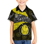 Personalized Richmond Football Kid Hawaiian Shirt Easter Egg Pattern Yellow Black Tribal Dot Art Style