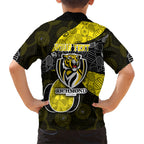 Personalized Richmond Football Kid Hawaiian Shirt Easter Egg Pattern Yellow Black Tribal Dot Art Style