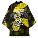 Personalized Richmond Football Kimono Easter Egg Pattern Yellow Black Tribal Dot Art Style