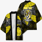 Personalized Richmond Football Kimono Easter Egg Pattern Yellow Black Tribal Dot Art Style