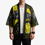 Personalized Richmond Football Kimono Easter Egg Pattern Yellow Black Tribal Dot Art Style