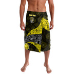 Personalized Richmond Football Lavalava Easter Egg Pattern Yellow Black Tribal Dot Art Style