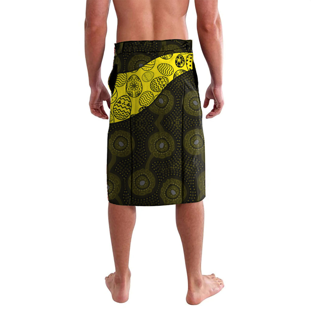Personalized Richmond Football Lavalava Easter Egg Pattern Yellow Black Tribal Dot Art Style