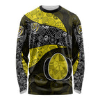 Personalized Richmond Football Long Sleeve Shirt Easter Egg Pattern Yellow Black Tribal Dot Art Style
