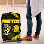 Personalized Richmond Football Luggage Cover Easter Egg Pattern Yellow Black Tribal Dot Art Style
