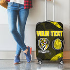 Personalized Richmond Football Luggage Cover Easter Egg Pattern Yellow Black Tribal Dot Art Style