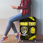 Personalized Richmond Football Luggage Cover Easter Egg Pattern Yellow Black Tribal Dot Art Style