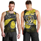 Personalized Richmond Football Men Tank Top Easter Egg Pattern Yellow Black Tribal Dot Art Style