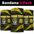 Personalized Richmond Football Neck Gaiter Easter Egg Pattern Yellow Black Tribal Dot Art Style